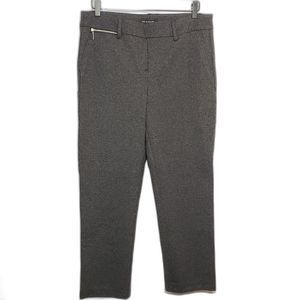 Zac & Rachel Stretch Black Heather Gray Thin Striped Prof Yoga Pant, 12